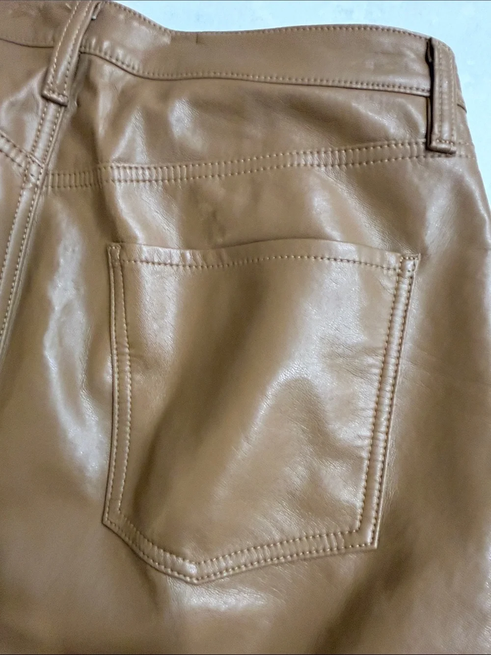 Citizen women's Jolene  Brown Faux Leather Jeans